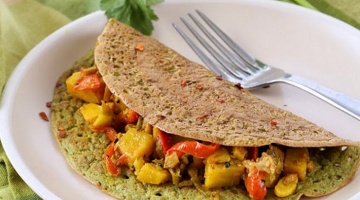 Omlet z komosą ryżową i szpinakiem